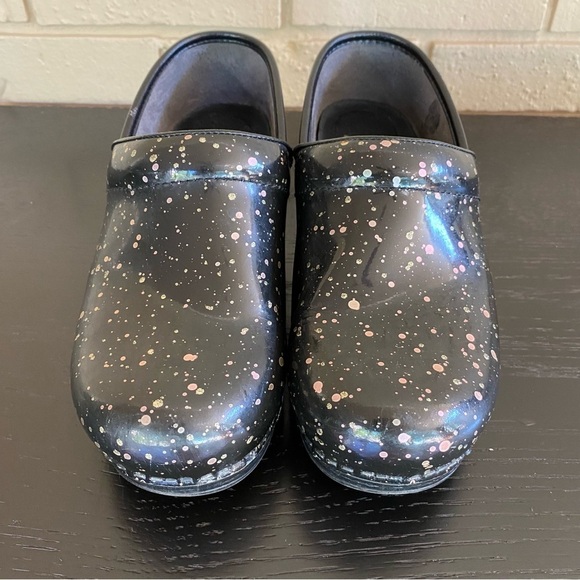 Dankso XP Professional Black Gold speckled Leather Clogs Shoes Womens Sz 39 - Picture 7 of 7